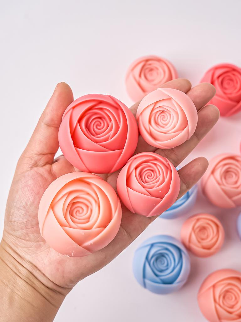 Сделай сам Ароматическая свеча в форме шара из роз Силиконовая форма Сделай сам Цветок Шоколадный торт Ручная работа Изготовление мыла Гипсовая смоляная форма Домашний декор Подарки