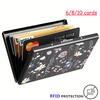 Новинка 6/8/10 карт RFID алюминиевый сплав портативный жесткий держатель кредитных карт, женский металлический чехол для кредитных карт, универсальная сумка для хранения, сумка с цветочным узором
