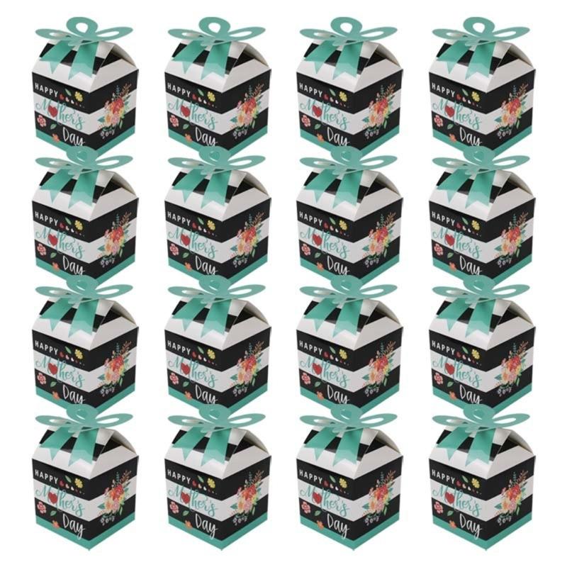 50Pieces Mother Day Candy Boxes Mother Day Cup Cake Paper Boxes Mother Goodie Gift Decorations Mother Day Party Supplies