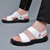 Fashion Casual Business Men's Summer Shoes Classic and Comfortable Retro Style Beach Walking On the Streets Black and White Sandals