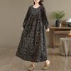 Long Sleeve Plus Size Cotton Vintage Floral New In Dresses for Women Casual Loose Spring Autumn Dress