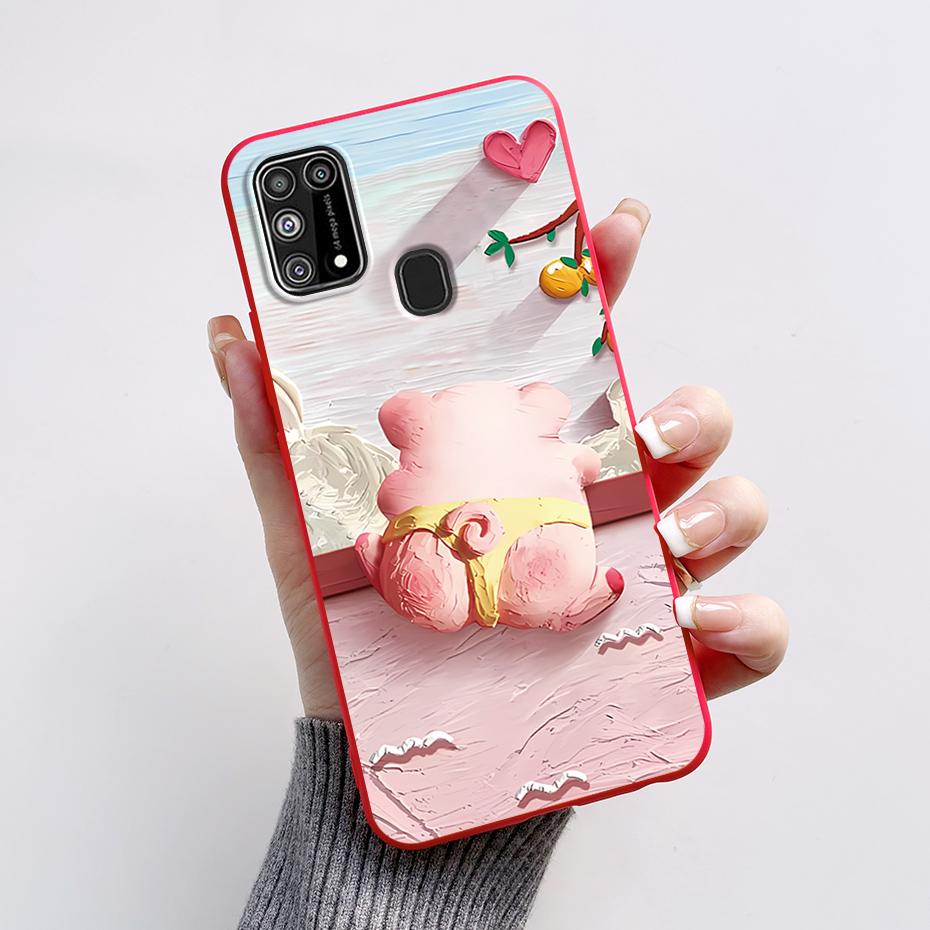 Силиконовый чехол для Samsung M31 M 31 Чехол Милый Кролик Панда Ударопрочный чехол для телефона для Samsung Galaxy M31s M31 s M315F M317F Etui