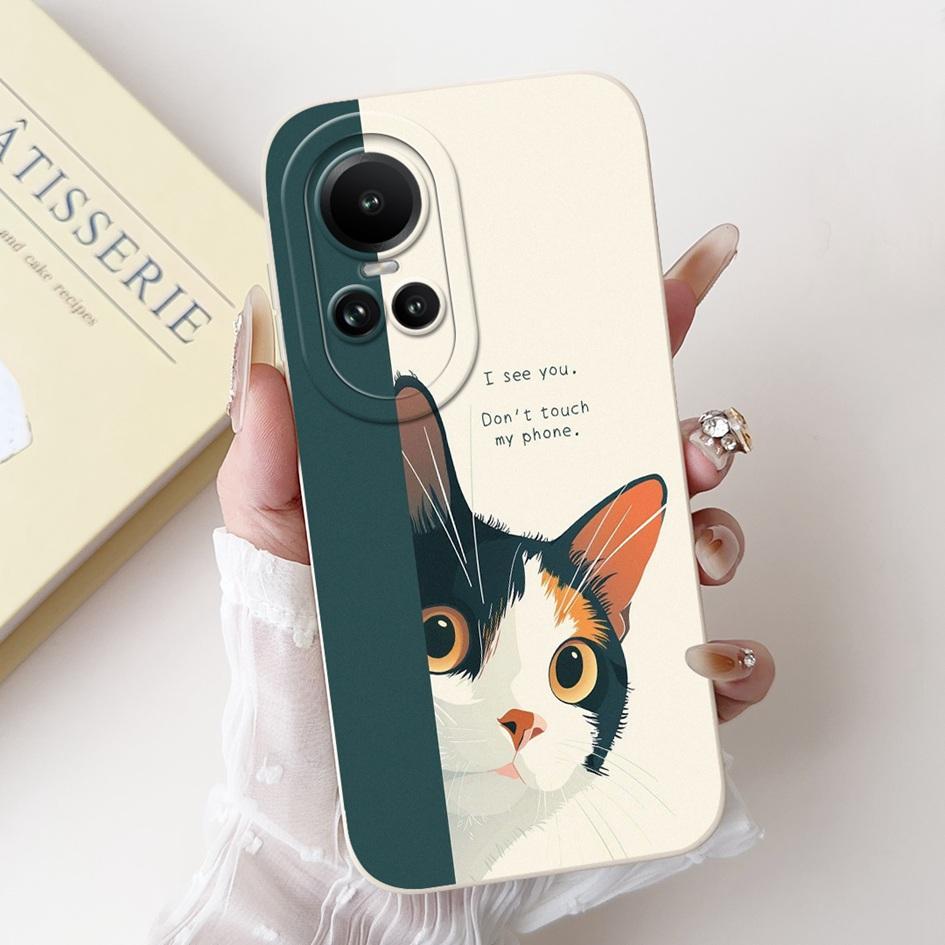 Чехол для OPPO Reno 10 CPH2531 Reno10 5G Чехол Модный Цветок Ромашки Защита Камеры Мягкий Чехол Для OPPO Reno 10 Pro CPH2525 Coque