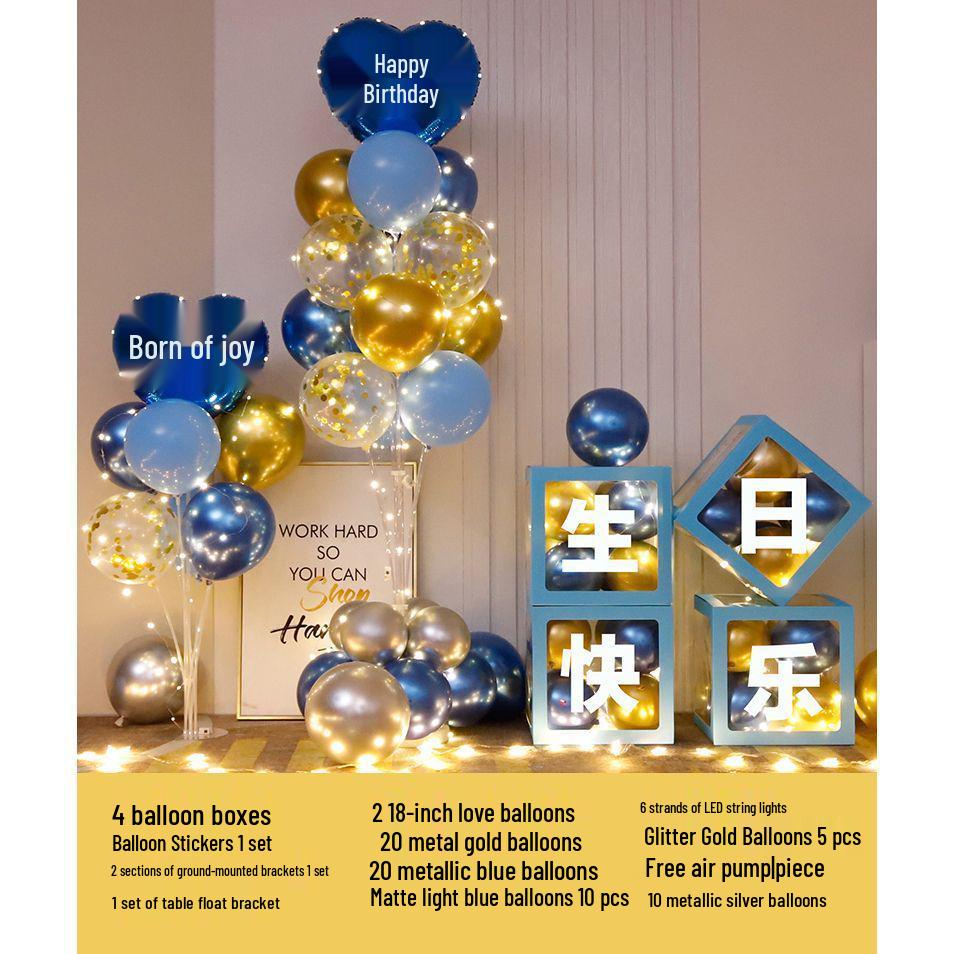 Luminous Happy Birthday Balloons for Adult & Baby Parties - Boys & Girls First Birthday Decoration