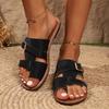 Fashion Women Slippers Shoes for Women 2024 Sandals Open Toe Casual Slippers Buckle Strap Flat Ladies Shoes Slides Women Flip Flops