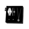 Набор женских часов, ожерелья, браслета и сережек