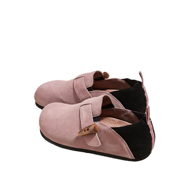 Ugly Cute Soft-soled Women's New Retro One-pedal Two-wear Casual Versatile Lazy Doudou Shoes