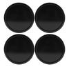4PCS Wheel Center Caps 75mm Outer Diameter Scratch and Rain Proof Excellent Sealing for Vehicles Black