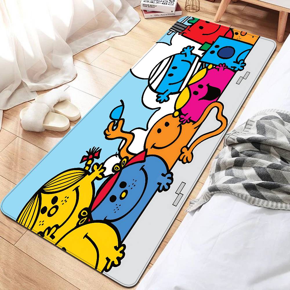 Children M-Mr Men L-Little Miss Entrance Door Mat Nordic Style Bedroom Living Room Doormat Home Balcony Anti-Slip Home Decor