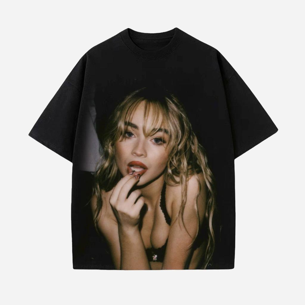 Футболка SABRINA CARPENTER 2026 Лето Горячая Распродажа Унисекс Женская Футболка Повседневная Хлопковая Футболка Хай-стрит Хип-хоп Женская Одежда