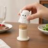 Middle Finger Ghost Toothpick Box, Halloween Ghost Toothpick Holder Dispenser, Dental Floss Swabs Toothpick Container for Kitchen Countertop
