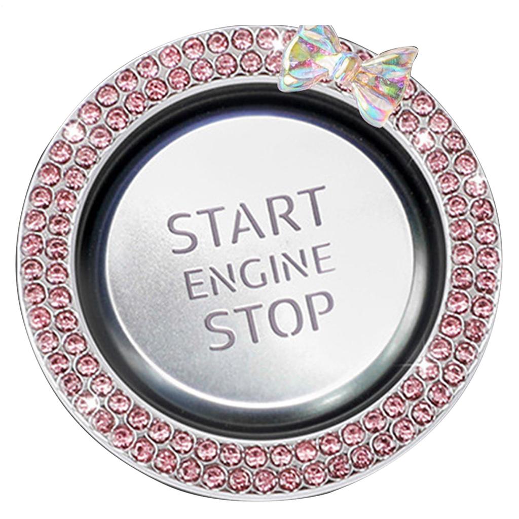 Кольцо-декор со стразами для кнопки старт-стоп двигателя автомобиля, Кольцо для кнопки пуска автомобиля, Кнопка пуска