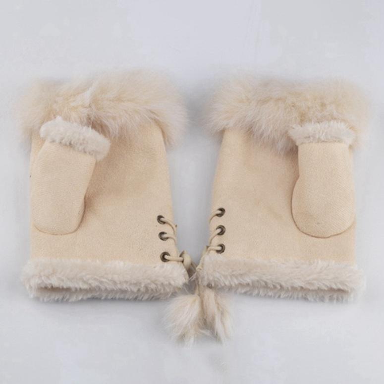 Модные зимние теплые компьютерные перчатки, толстые мягкие удобные эластичные перчатки с половиной пальца