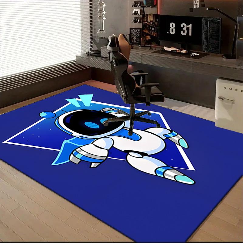 Space Adventure Astro Bot Rug Game Carpet, Floor Mat for Bedroom Living Room Entryway Rug, Home Decor Idea Gift for Christmas birthday