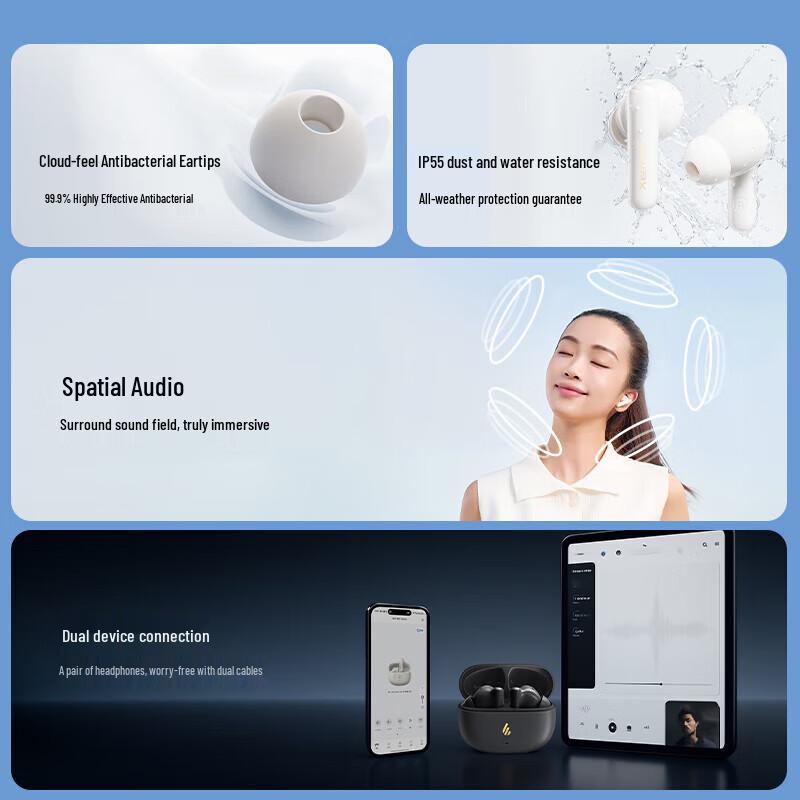 Edifier X5 Evo True Wireless ANC AI Translation Earbuds