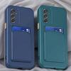 Держатель для карт Силиконовый чехол для телефона Для Samsung Galaxy A55 A35 A54 A34 A25 A15 A54 A16 A26 A36 A56 A05S 4G 5G 5 G Ударопрочный Funda