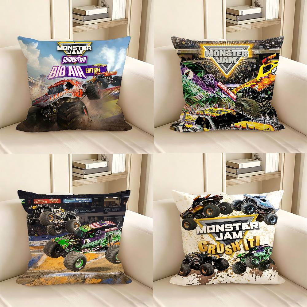 Чехол на подушку мультяшный Monster Jam Monster Truck модный квадратный чехол на подушку для спальни дивана гостиной декор для дома отдых