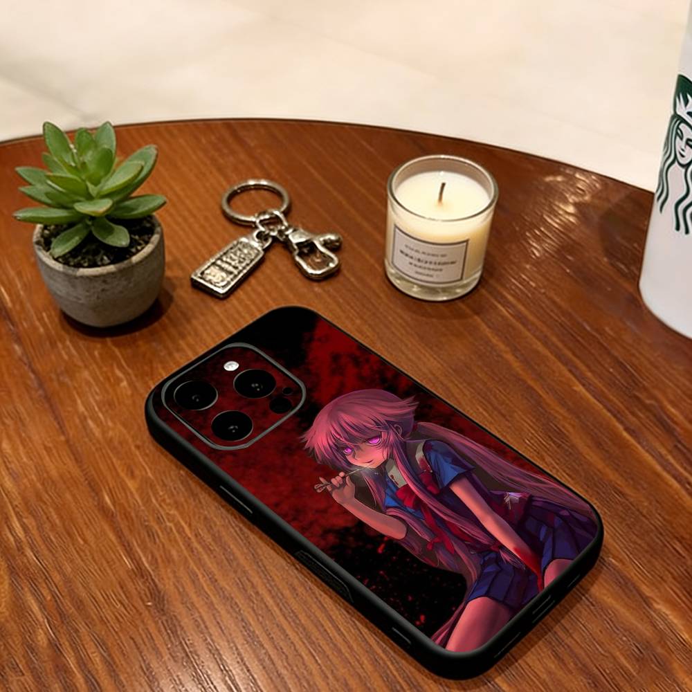 Чехол для телефона Гасай Юно из «Дневника будущего» для iPhone 17, 16, 15, 14, 13, 12, 11 Plus, Pro Max, Другие Мягкий силиконовый черный чехол