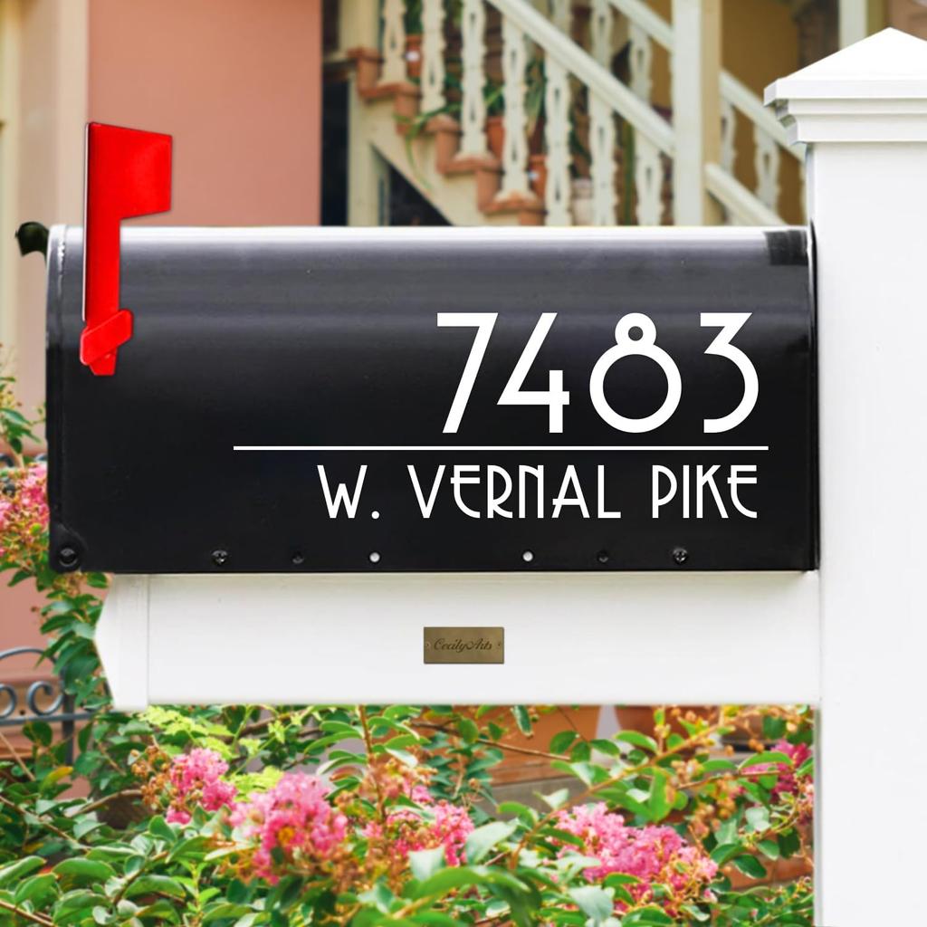 Индивидуальный номер почтового ящика, светоотражающие современные номера почтовых ящиков для улицы, виниловая наклейка с адресом улицы, самоклеящиеся номера, индивидуальный выбор цветов