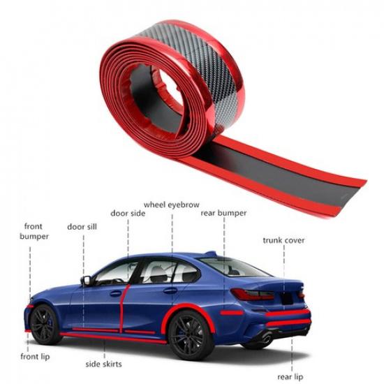 Car Door Sill Scuff Cover Plate Protector Decal Sticker Carbon Fiber Accessories