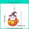 Halloween Themed Ghost Pumpkin Pot Pattern Women Acrylic Earrings For Men And Women Summer
