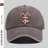pc Cute Highland Cow Leopard Print Bow Coffee Print Baseball Cap Simple Decorative Hat for Casual Travelers Multiple Colors A