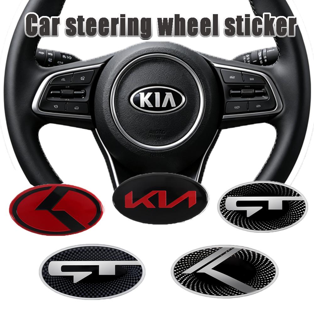 3D Car Steering Wheel Emblem Sticker Badge Accessories For KIA Sportage GT RIO Ceed Picanto Pegas Sorento Niro Soul Cerato K5 K3