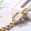 Cute Square Bracelet Watch for Women in Stylish Analog Waterproof Quartz Fashion Watch for Women Perfect Gift for Day Gold Display, Watch, -