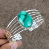 Malachite Gemstone Handmade 925 Sterling Silver Cuff Bangle Adjustable KKG-177