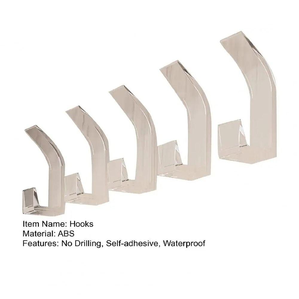 5 шт./компл., пластиковые вешалки для хранения без сверления, самоклеящиеся органайзеры для душа, настенные крючки