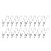 20 Pieces Long Tail Clips with Hooks Stainless Steel Wire Fixtures for Hanging Clothes Towels Office