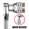Adjustable Hex Screwdriver Universal Sleeve Torque Ratchet Adapter Head Spanner Socket Wrench
