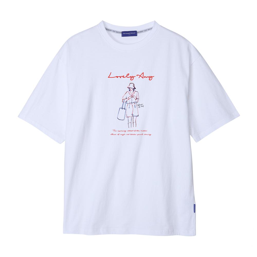 ONEHUNDREDPERCENT FOR WOMAN Ohp X Khzin Amy Semi-Oversized Short Sleeve Tee