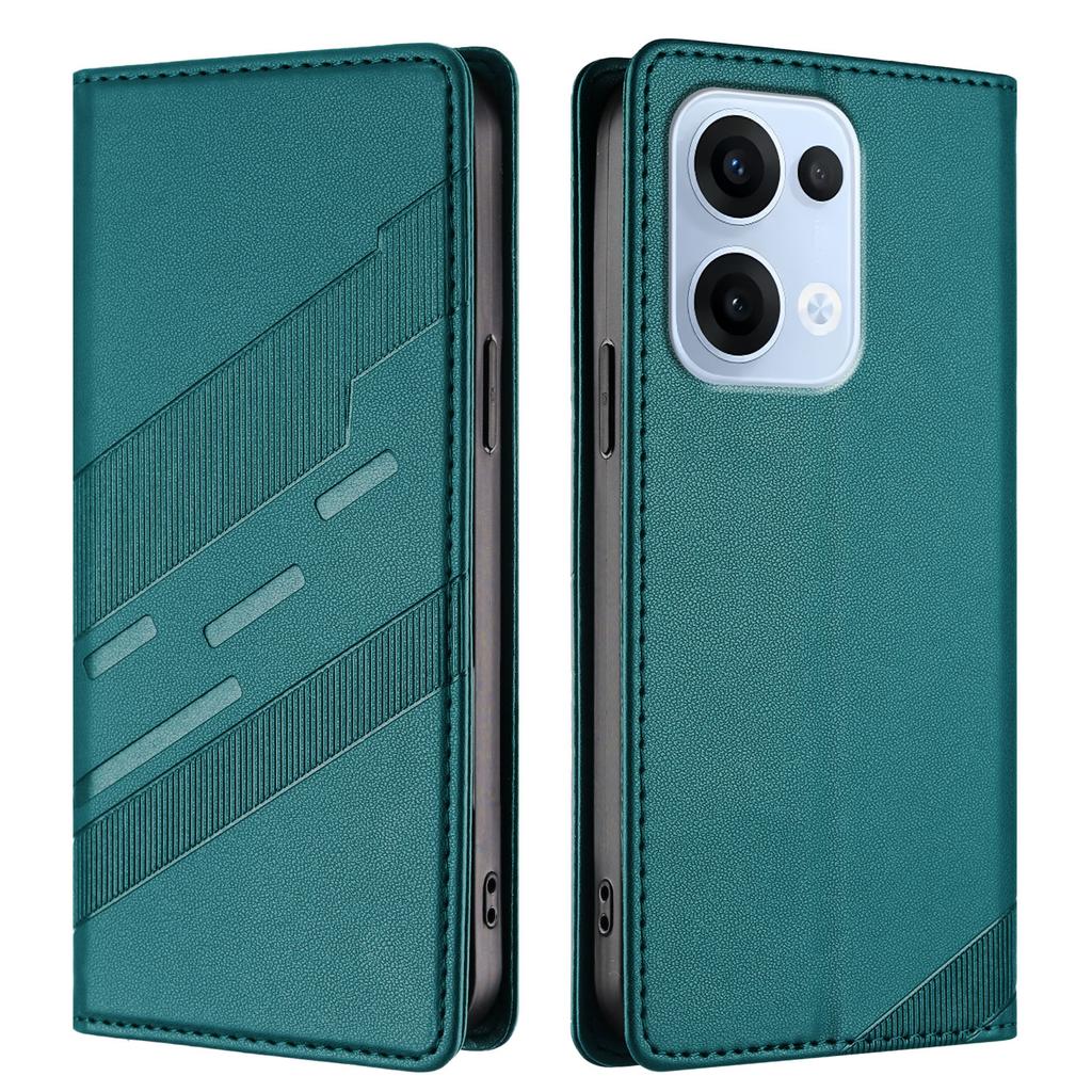 Для Oppo Reno13 5G (Глобальный) Чехлы для телефонов Панк-стиль Тисненый Кошелек Подставка Кожаная обложка