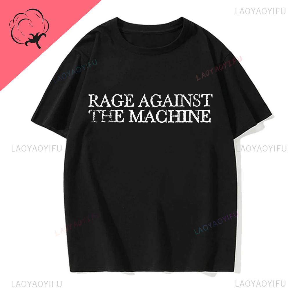 Rage Against The Machine Letters Tshirts RATM Rap Metal Rock Lovers Hispter Streetwear Premium Summer Oneck Hipster Tshirt