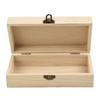 Retro Wooden Storage Box Plain Wood With Lid Rectangular Wooden Box Hinged Boxes Gift Packing Jewelry Case Box Home Storage Box