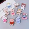 Adorable Cartoon Dog Rabbit Cow Brooches For Backpack And Handbag Decoration