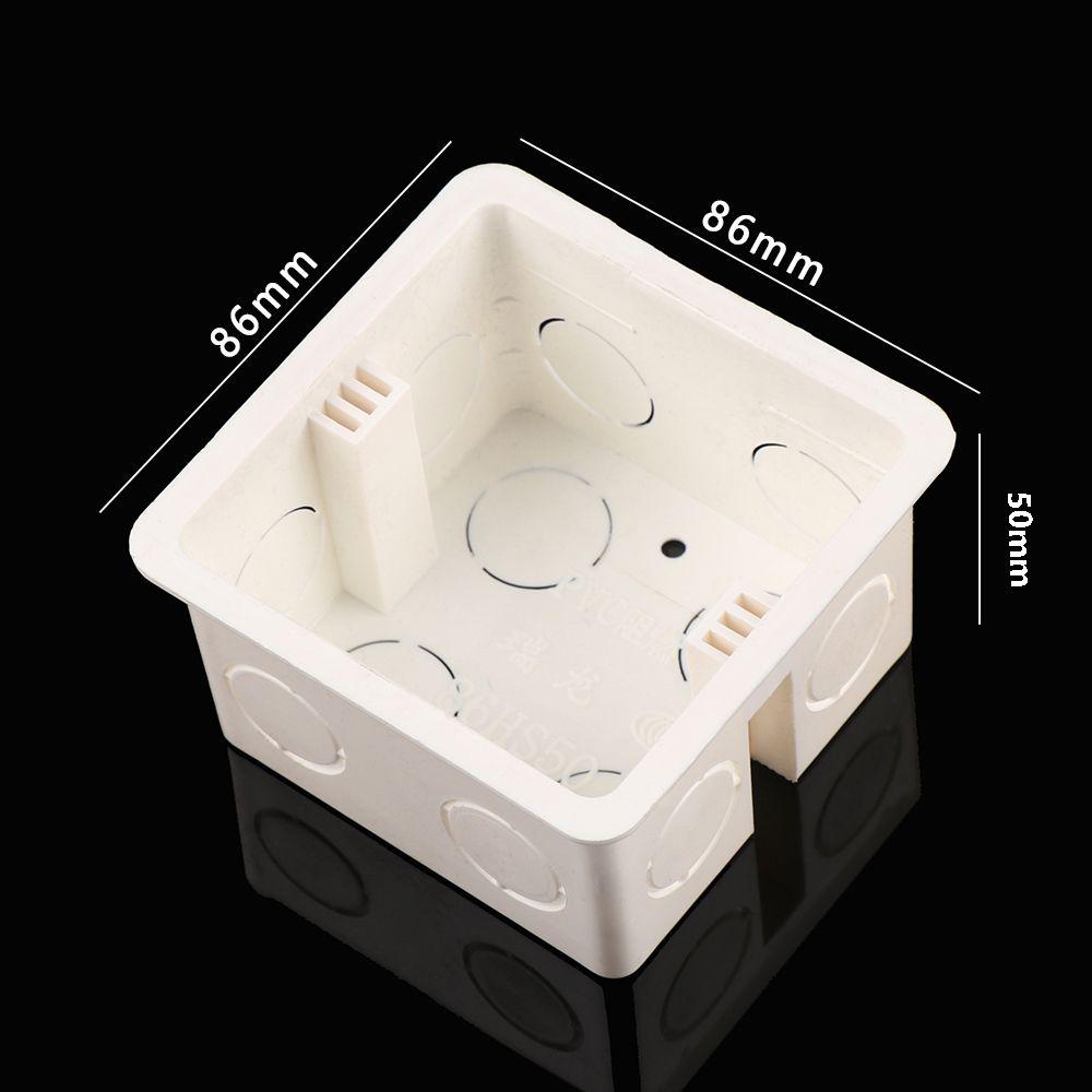 Home Equiments Light Touch PVC Plastic Wall Mounting Box Junction Concealed Bottom Switch Cassette