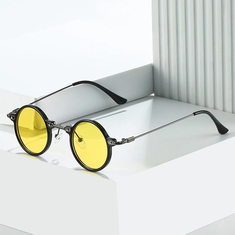 SHAUNA Ретро Маленькие Круглые Женские Солнцезащитные Очки Прозрачные Океанские Линзы Оттенки UV400 Мужские Панк Солнцезащитные Очки