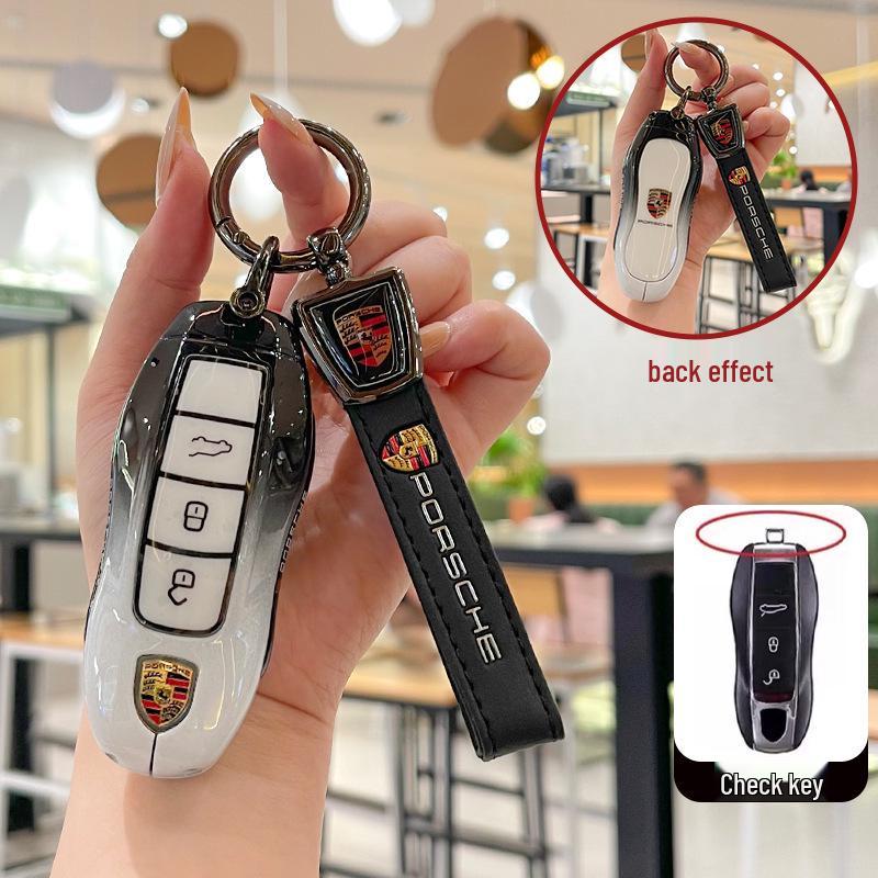 Compatible with Porsche key cases: Cayenne, Panamera, Macan, 911, 718, and Taycan.