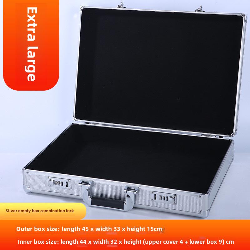 Портативный ящик для инструментов из алюминиевого сплава с замком для хранения оборудования, документов и наличных денег