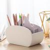 Multifunctional 5 Grid Desktop Pu Leather Organizer Remote Control Storage Box Cosmetics Makeup Brush Holder Sundries Stand