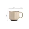 Vertical Stripe Nordic Style Mug Simple Ceramic Water Cup Coffee Cup Breakfast Cup Milk Cup Large Capacity