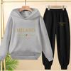 Children Hoodie Tracksuit Autumn Winter Letter Graphic Sweatshirt Pant Suit Boy Girl Fashion Sport Two Pieces Set
