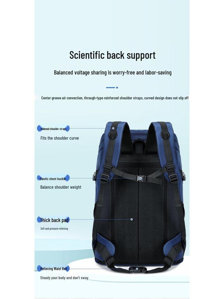 Большой мужской повседневный дорожный и спортивный рюкзак для студентов колледжа.