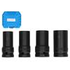 4pcs Locking Wheel Nut Removal Sockets Removers Extractors Kit Aluminum Alloy Car Tool