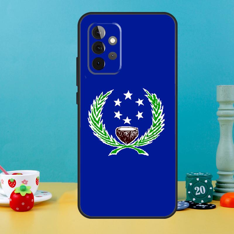 Чехол с флагом Понпеи для Samsung Galaxy A25 A54 A34 A14 A52 A32 A12 A13 A33 A53 A15 A16 A36 A56 A26 A05 A35 A55