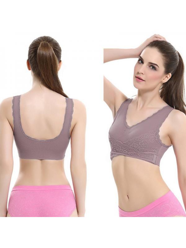 Женский бюстгальтер, спортивный бюстгальтер, кружевной бюстгальтер с перекрестными пряжками без косточек, однотонное нижнее белье, спортивное нижнее белье