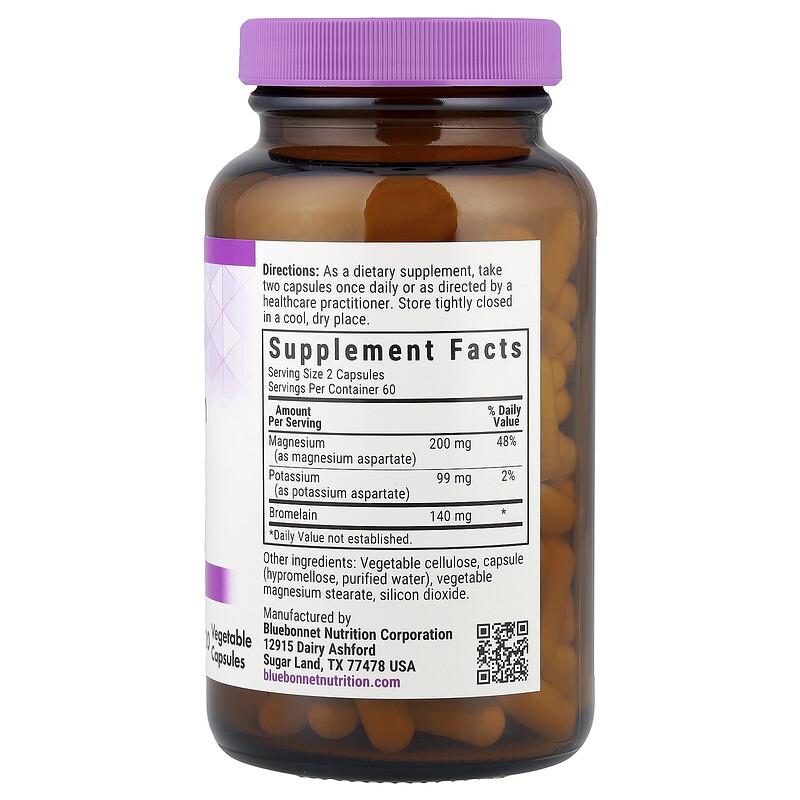Magnesium Potassium & Bromelain, 120 Vegetable Capsules