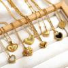 Изящное золотое ожерелье с подвеской-сердечком Минималистичные модные украшения для женщин Нежная цепочка для многослойного ношения